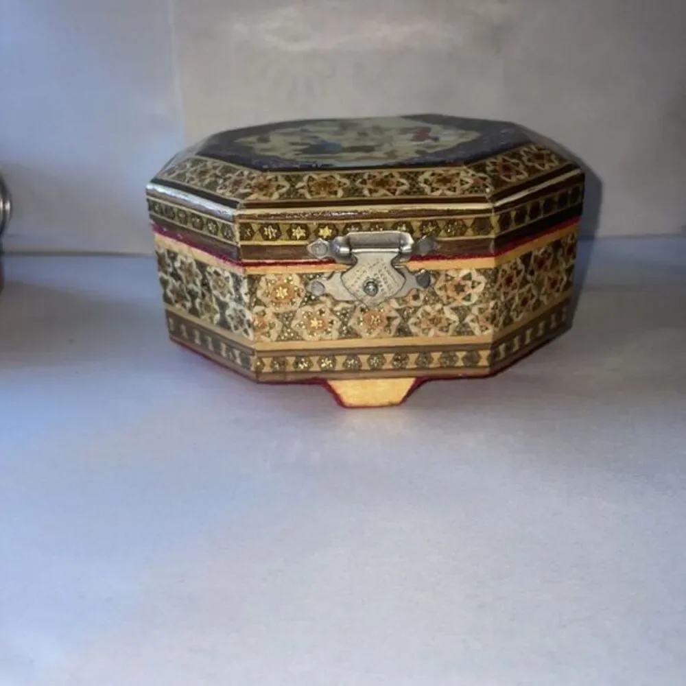 Persian Khatam Marquetry Wooden‎ Trinket Box